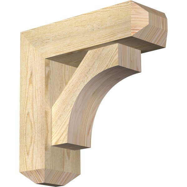 Ekena Millwork Westlake Craftsman Rough Sawn Bracket w/ Offset Brace, Douglas Fir, 6"W x 18"D x 18"H BKT0604X18X18WTL04RDF - main